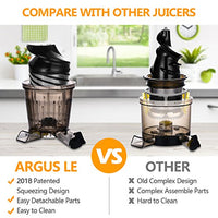 Argus Le Slow Masticating Juicer Extractor with Quiet Motor